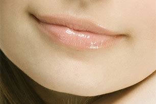 Lips of young woman